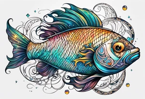 Pisces zodiac tattoo idea