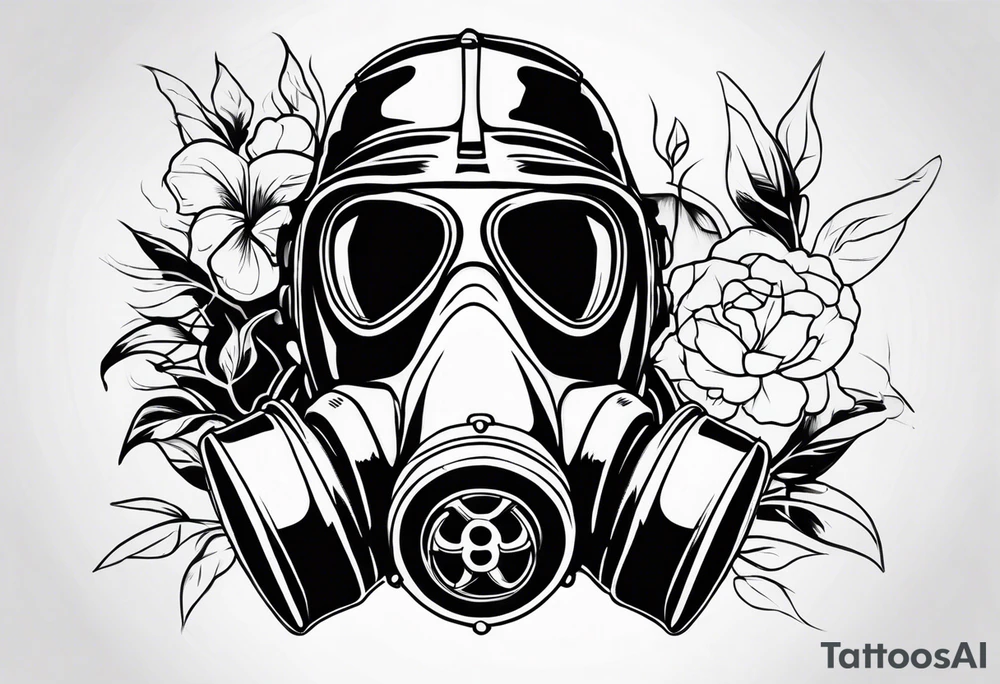 world war 2 gasmask tattoo idea