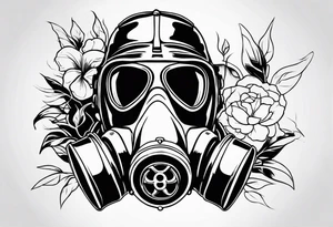 world war 2 gasmask tattoo idea