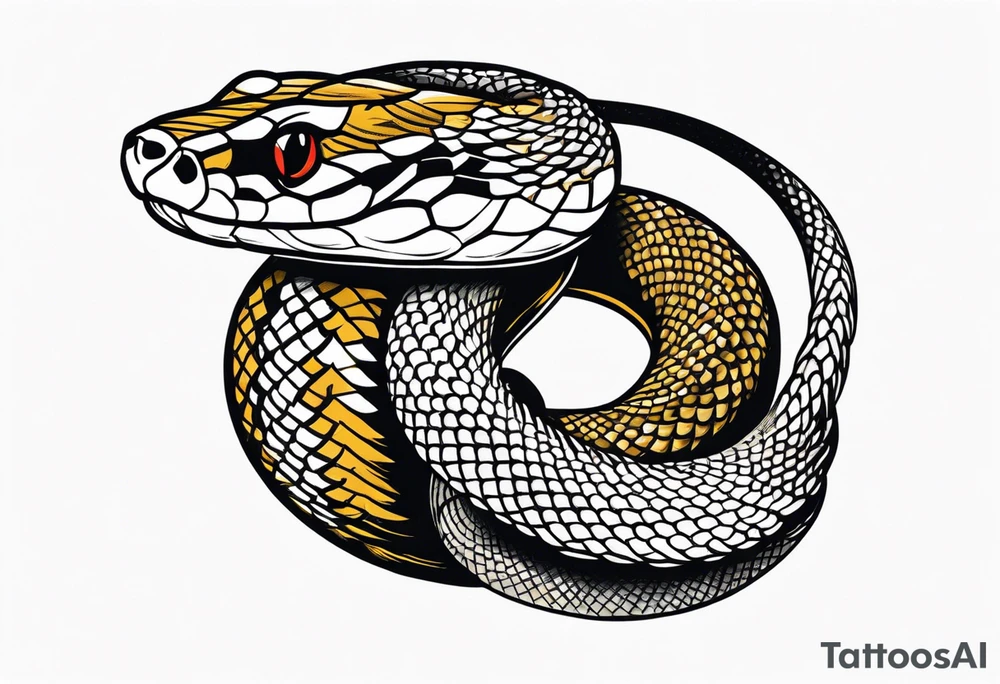 Diamond back rattle snake with rattle tattoo idea