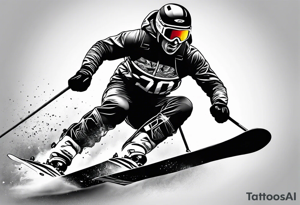 Skier tattoo idea