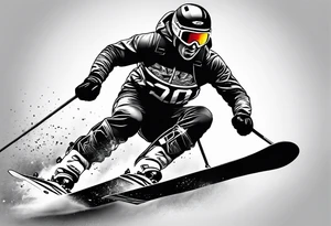 Skier tattoo idea
