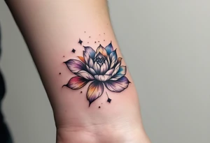 beautiful dmt flower trippy tattoo idea