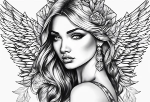 Diamond 
angel tattoo idea