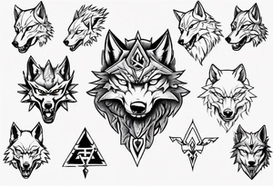 wolf head from zelda tears of the fallen kingdom tattoo idea
