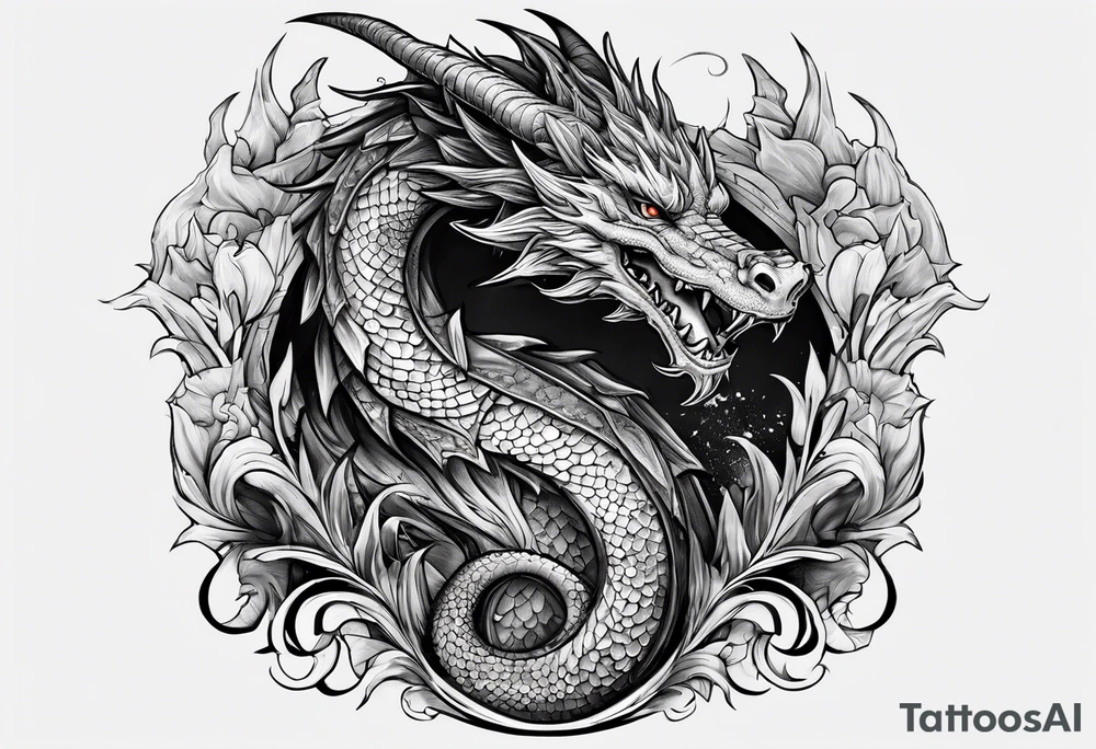 Small Dragon after a war tattoo idea