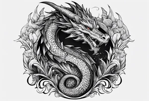 Small Dragon after a war tattoo idea