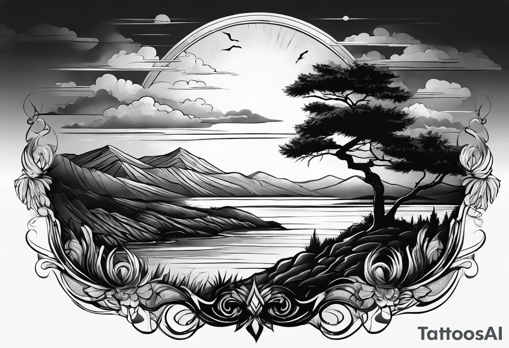 Sunset tattoo idea