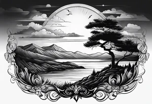 Sunset tattoo idea