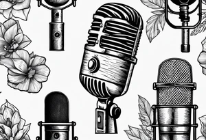 A microphone in nature tattoo idea