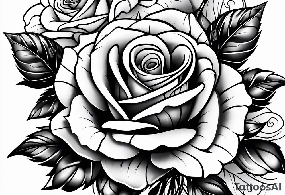 Arm sleeve roses tattoo idea
