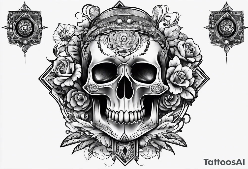 Columbia culture tattoo idea on patchwork tattoo idea