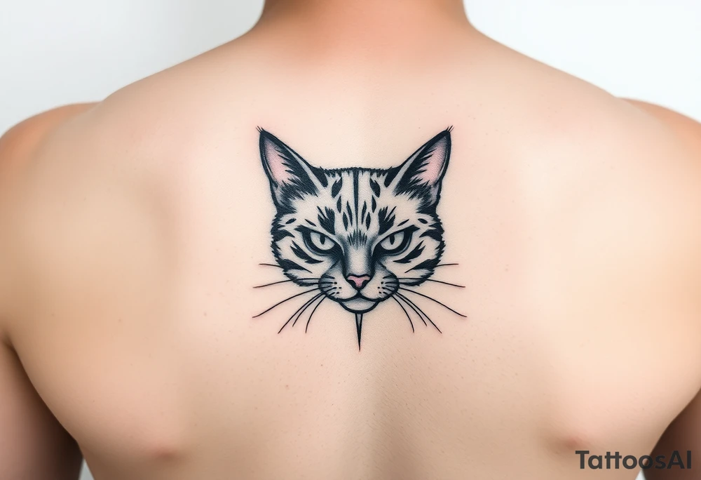 black cat tattoo idea