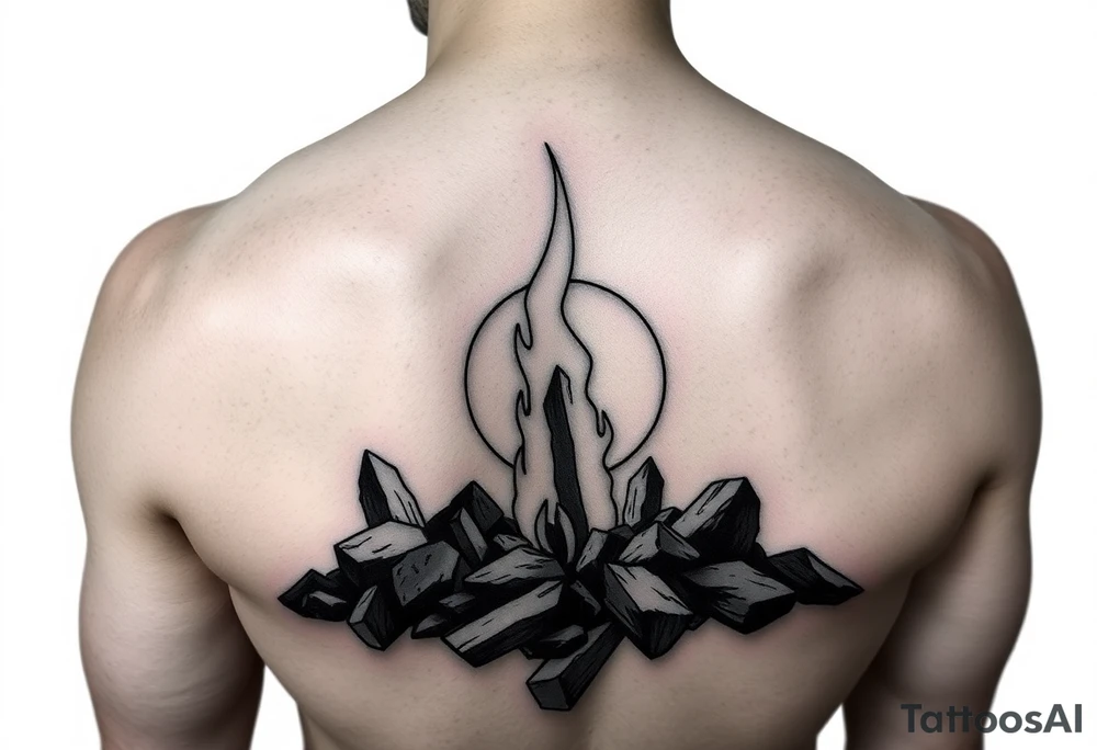 Surviving to living, ashes, flame, sunrise tattoo idea