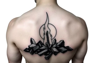Surviving to living, ashes, flame, sunrise tattoo idea