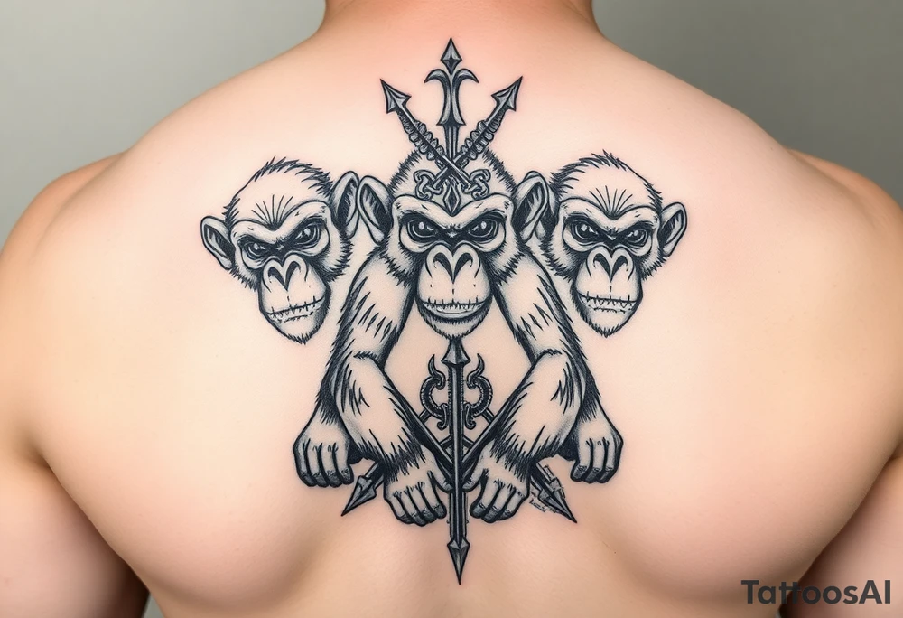 See no evil, hear no evil, speak no evil monkey
 totem tattoo idea