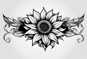 Sunflower chain tattoo idea