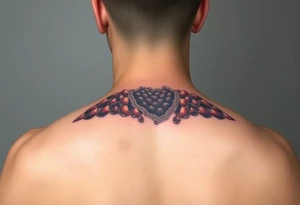 Honey comb ocean scene tattoo idea