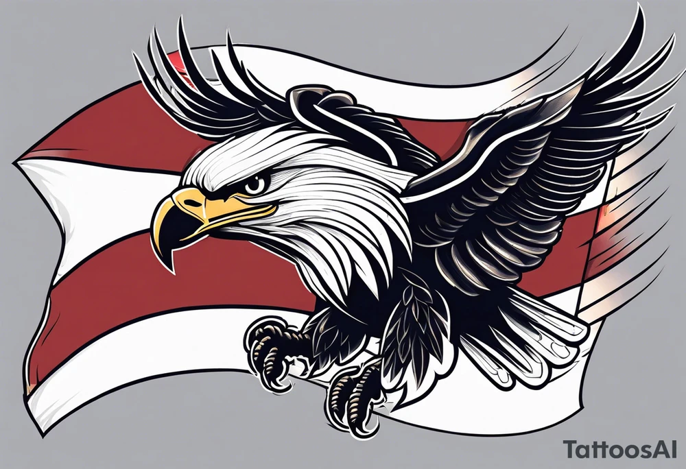 Eagle, flag, anchor tattoo idea