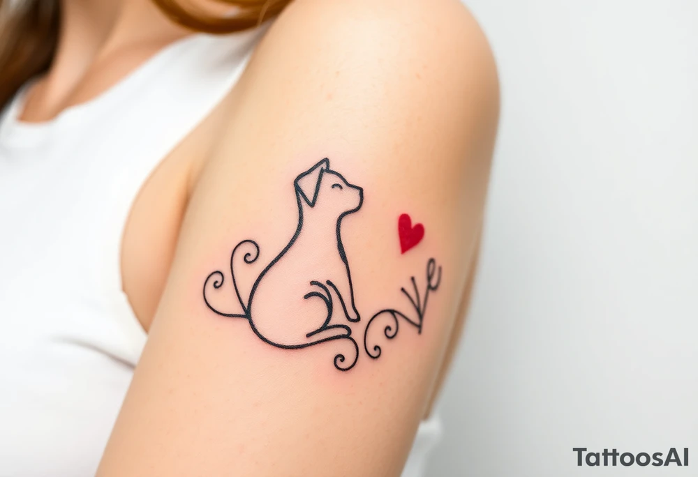 Pet love tattoo idea