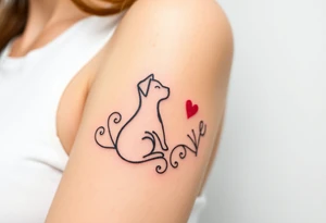 Pet love tattoo idea