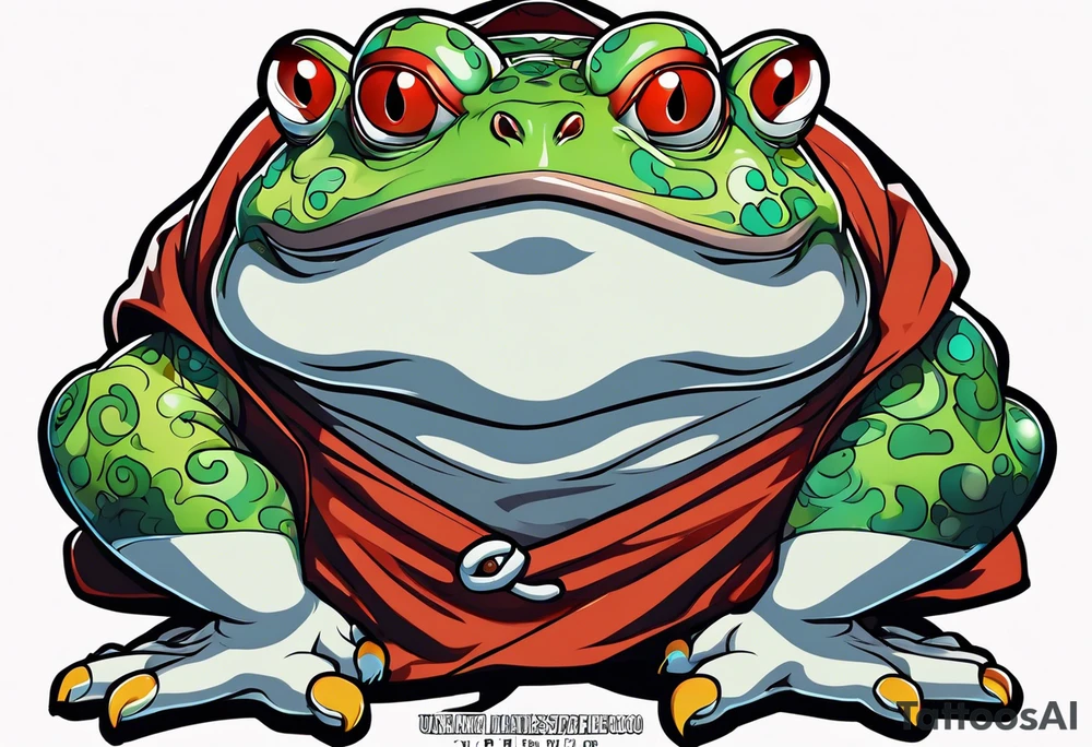 Jiraiya Naruto Gamakichi toad tattoo idea
