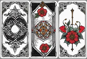 Three of bows wildwood tarot deck tattoo idea