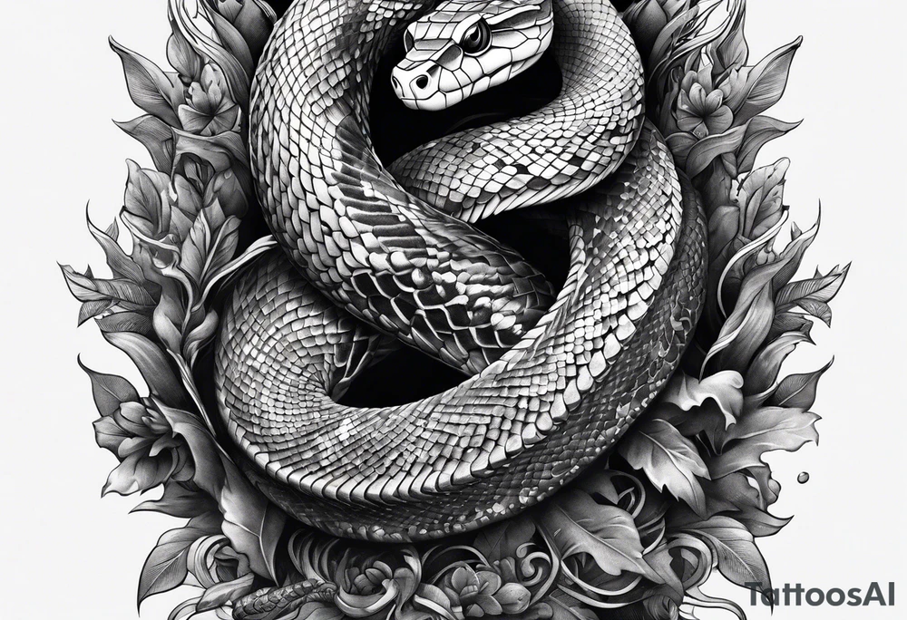 snake wrapped around a sword tattoo idea