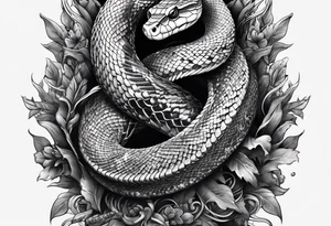 snake wrapped around a sword tattoo idea