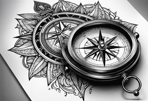 Modern Military Compass tattoo idea