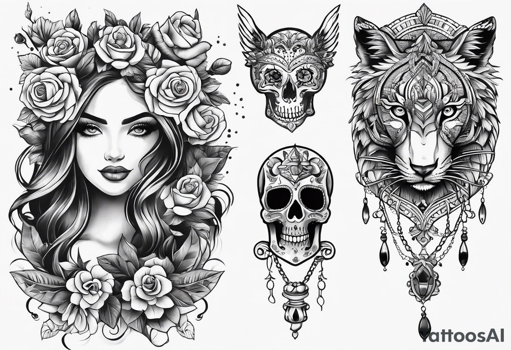 thigh tattoos tattoo idea