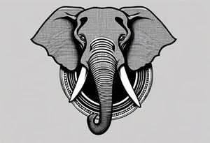 Elephant foot print filled with houndstooth print with alabama crimson tide A in it tattoo idea