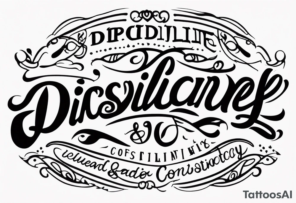 discipline and consistency tattoo idea