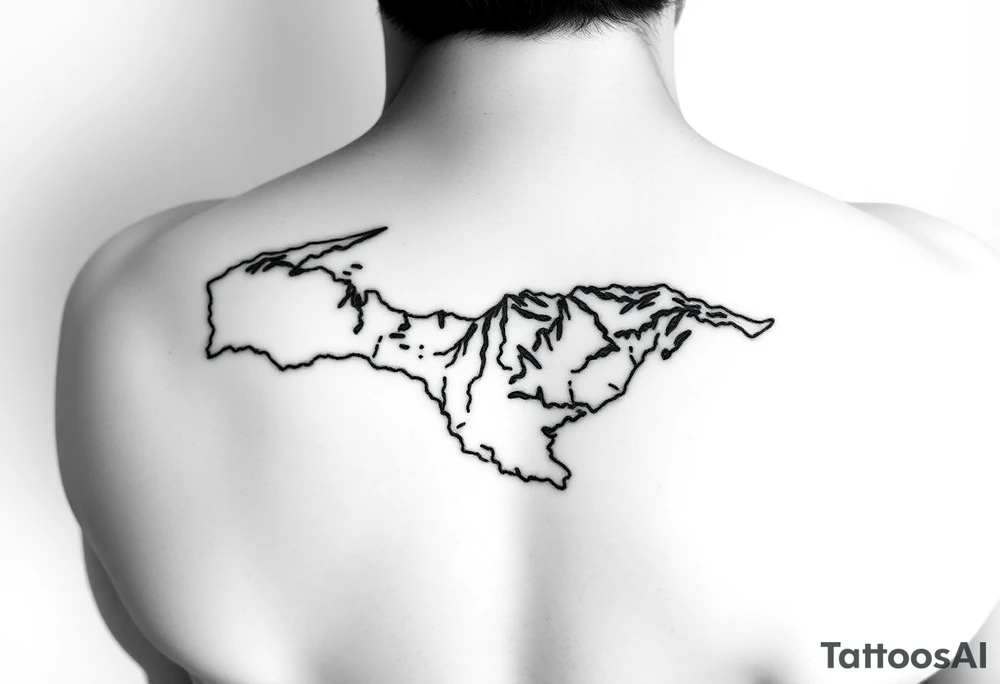 Venezuelan coastline tattoo idea