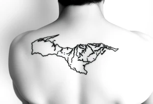 Venezuelan coastline tattoo idea