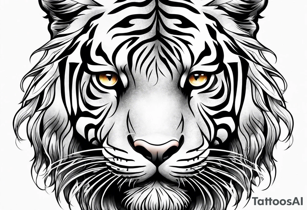 tiger staring ahead tattoo idea