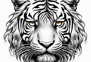 tiger staring ahead tattoo idea