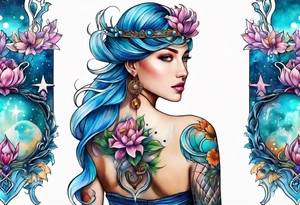 Aquarius and cancer tattoo idea