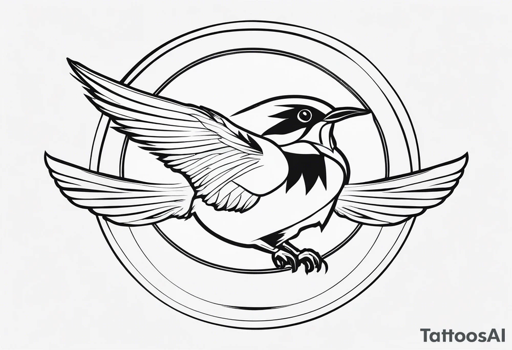 Flying hoopoo tattoo idea