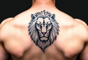 powerful majestic lion representing protection tattoo idea