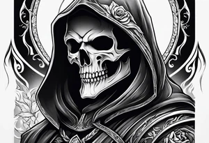 reaper tattoo design for upper arm and chest tattoo idea