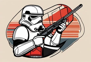 Storm trooper, sailor jerry, thick lines tattoo idea