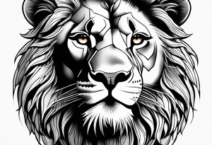 lion face tattoo idea
