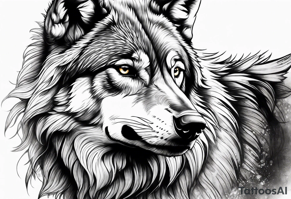 Wolf tattoo idea