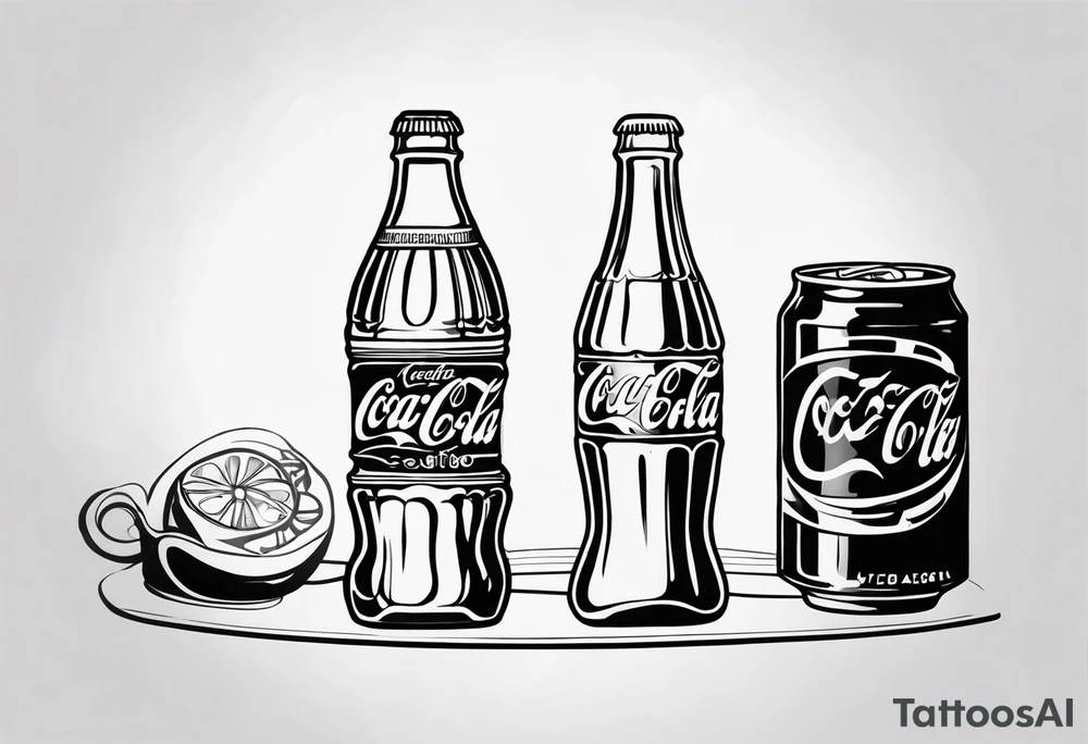 Antique Coca Cola lamp tattoo idea