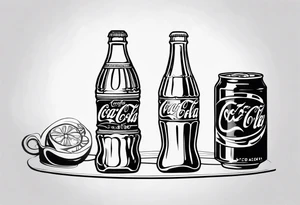 Antique Coca Cola lamp tattoo idea