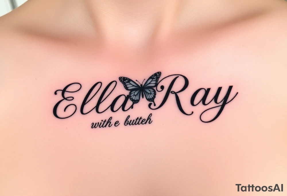 EllaRay with a butterfly tattoo idea