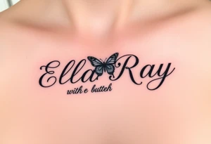 EllaRay with a butterfly tattoo idea