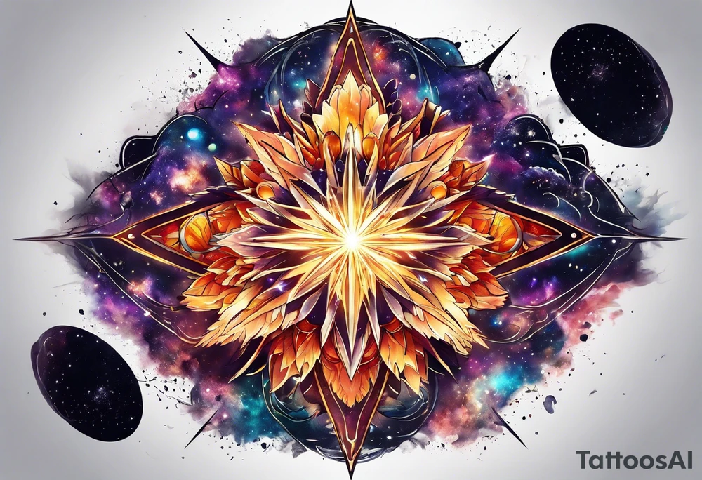 Supernova in a galaxy tattoo idea