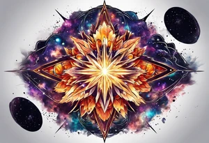 Supernova in a galaxy tattoo idea